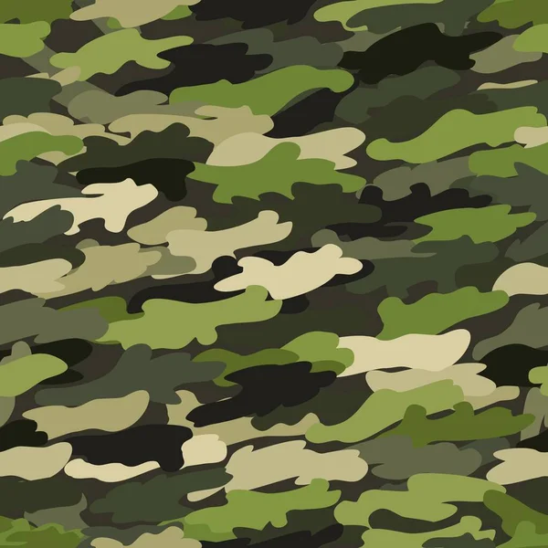 Fondo de patrón de camuflaje. Estilo de ropa clásico camuflaje máscara impresión repetida — Vector de stock