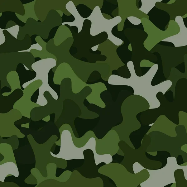 Military camouflage seamless pattern. Abstract army vector illustration — Stock Vector