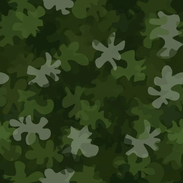 Camuflagem verde padrão fundo sem costura vetor ilustração — Vetor de Stock