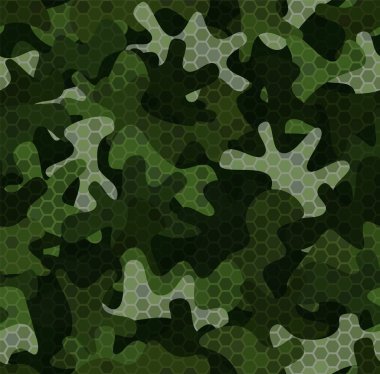 Askeri kamuflaj deseni kusursuz. Soyut ordu vektör çizimi
