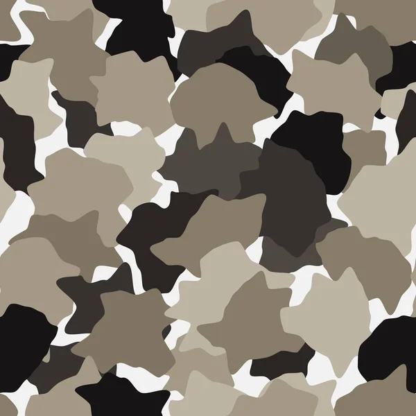 ブラウンスタイル抽象幾何学的なファッション迷彩シームレスパターン. — ストックベクタ