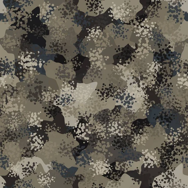 Camouflage patroon achtergrond. Moderne kleding stijl maskeren camo herhaal print — Stockvector