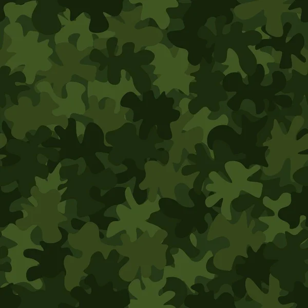 Зеленый камуфляж фон бесшовная векторная иллюстрация — стоковый вектор
