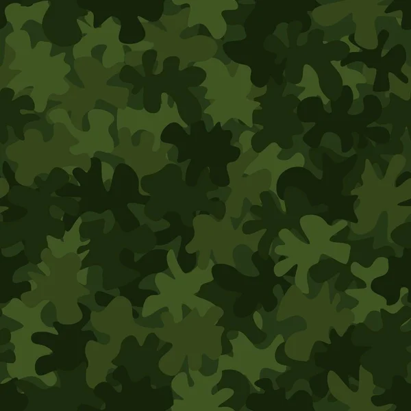 Illustration vectorielle sans couture de motif de camouflage vert — Image vectorielle