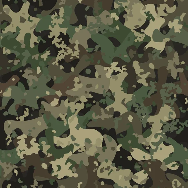 Camouflage seamless pattern background masking camo repeat print — Stock Vector