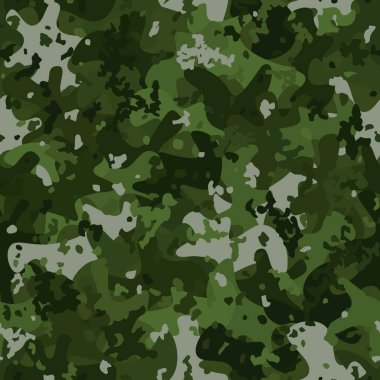 Yeşil kamuflaj desenli arka plan kusursuz vektör çizimi