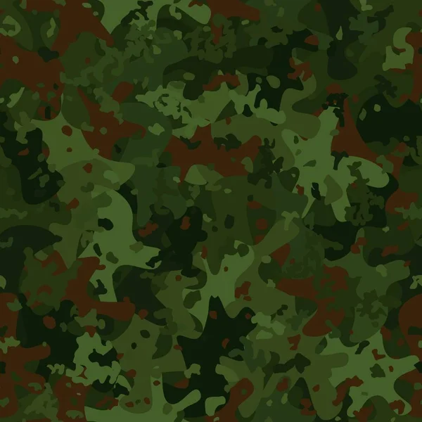 Camouflage modello senza cuciture sfondo mascheramento camo ripetizione stampa — Vettoriale Stock