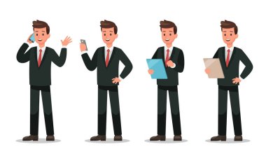 İş adamı karakter tasarımı seti. 2 numara.