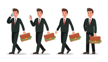 İş adamı karakter tasarımı seti. 3 numara.