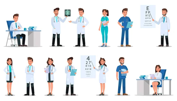 Set Doctor Character Design — Stock Vector