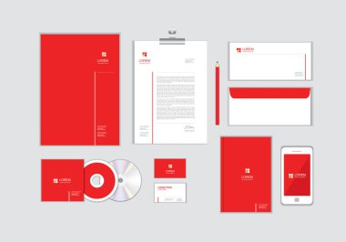 İşiniz için şirket kimlik şablonu CD Kapağı, İş Kartı, klasör, Zarf ve Harf Başlığı Tasarımları No.9 içerir