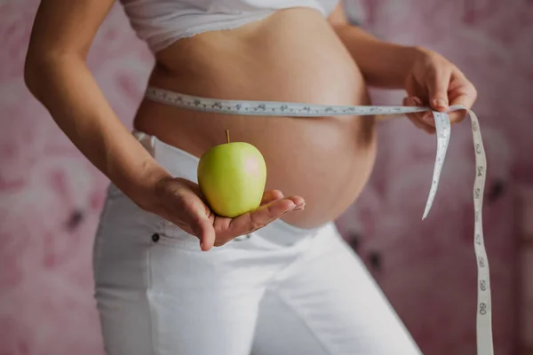 Gravidă Femeie Sănătoasă Care Așteaptă Nou Copil — Fotografie, imagine de stoc