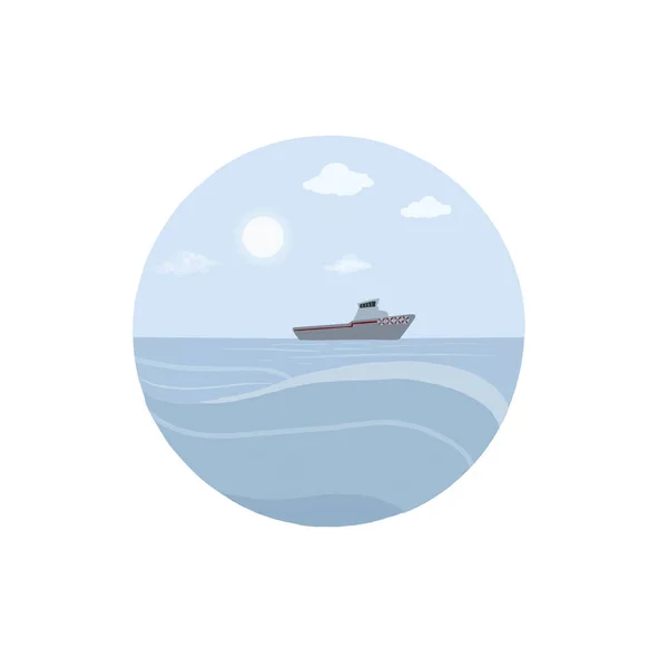 Yacht sailing on sea — Stock Photo, Image