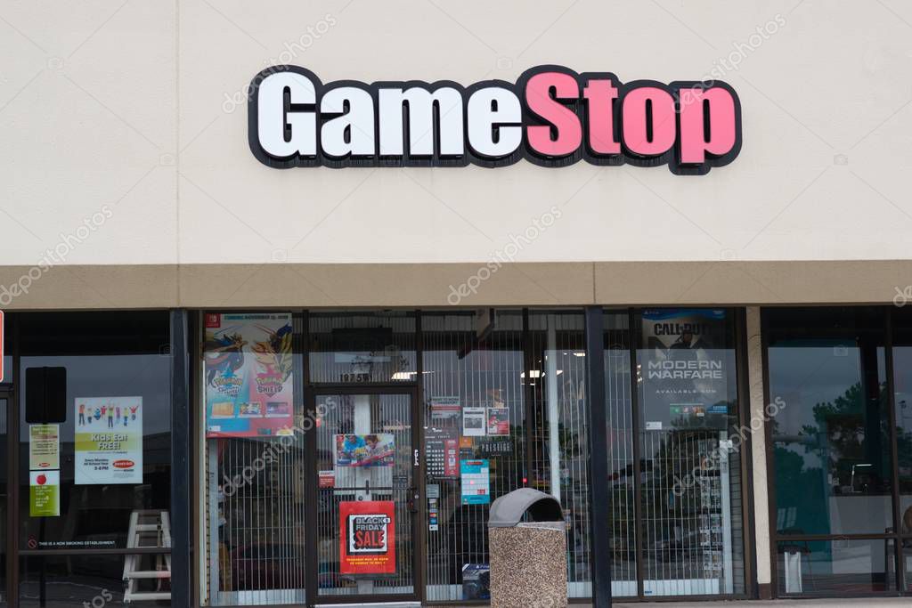 Houston, Texas USA 07-04-2023: Game Stop company storefront retail business exterior gaming merchandise.