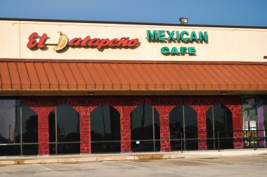Humble, Texas / Usa 11 / 20 / 2019: El Jalapeno Meksika Cafe restoranı, Humble, Tx. 1960 'da Humble, Teksas' ta bulunan Tex Mex mağazası. 2004 'te kuruldu..