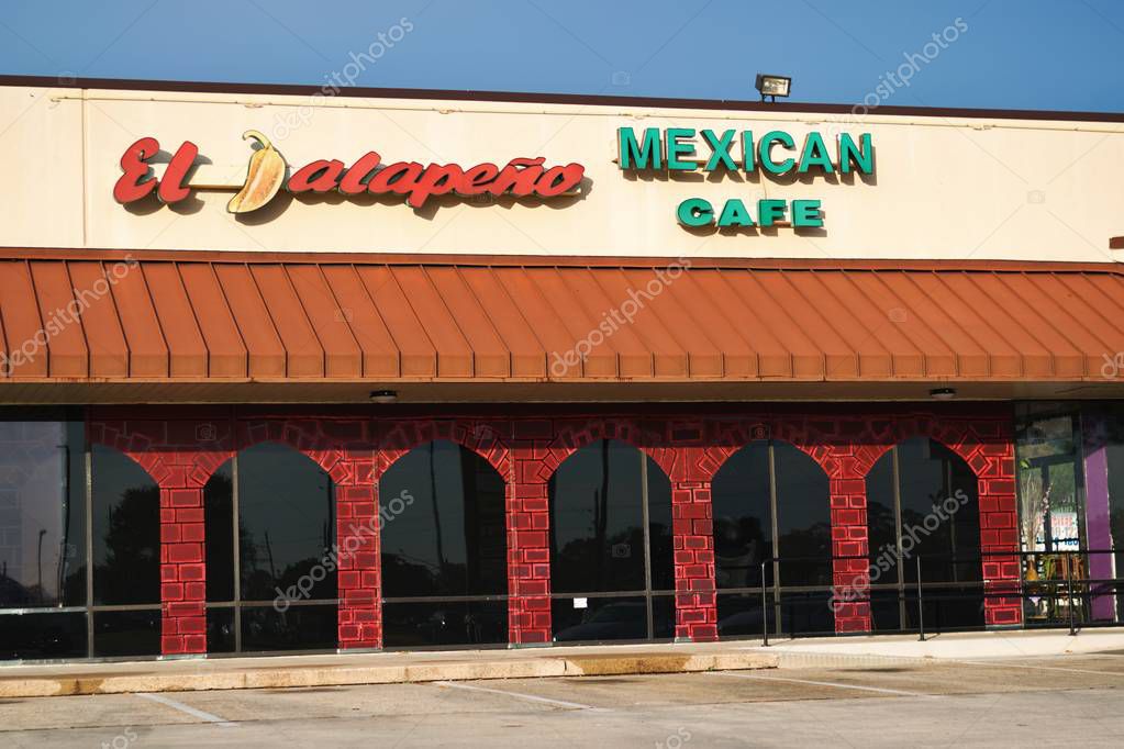 Humble, Texas/USA 11/20/2019: El Jalapeno Mexican Cafe restaurant in Humble, TX. Tex Mex store located on FM 1960 in Humble, Texas. Established in 2004.