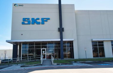 Houston, Teksas / Usa 02 / 02 / 2020: Skf Houston, Tx 'te dış ofis şubesi inşa ediyor. Rulman, mühür ve bakım ürünleri üreten bir imalat şirketi. 1907 yılında İsveç 'te kurulmuştur..