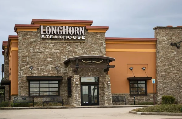 Houston Texas Estados Unidos 2019 Longhorn Steakhouse Exterior Deerbrook Mall — Foto de Stock