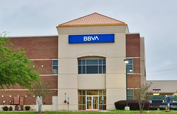 Houston Texas Usa 2020 Bbva Amerika Serikat Eksterior Bank Houston — Stok Foto