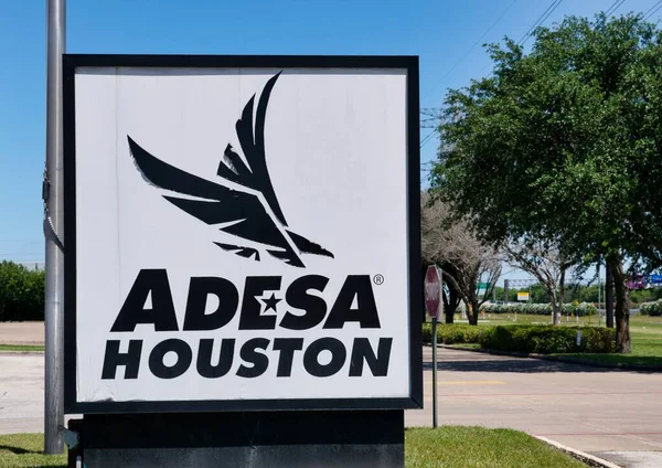 Houston Texas Estados Unidos 2020 Adesa Houston Road Sign Houston — Foto de Stock