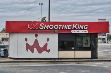 Humble, Texas USA 11-28-2019: Smoothie King shop location. Smoothie business chain located mostly in the USA.