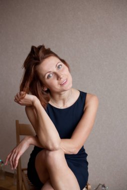 zarif siyah kokteyl Abiye güzel Bayan