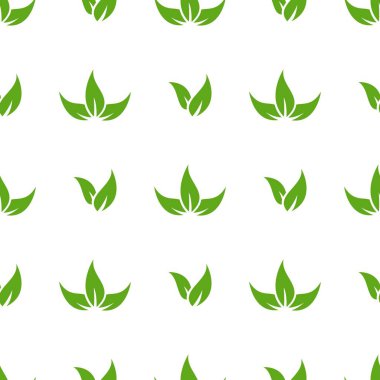 Yeşil yaprak Dikişsiz desen arka plan
