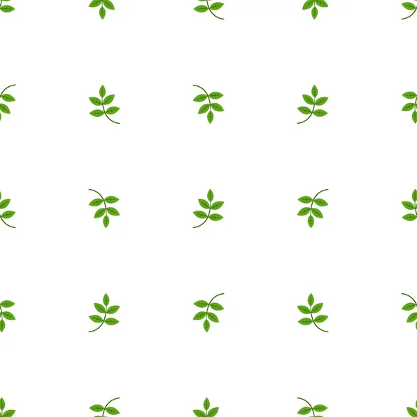 Zelené Listy Hladký Vzor — Stockový vektor