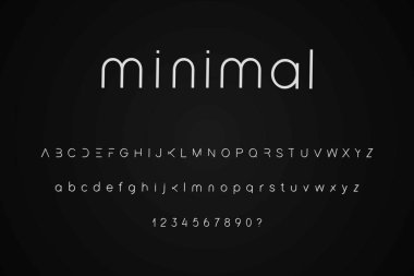 Minimal 3d Alfabe Yazı Tipi. Minimalist Yazıtipi