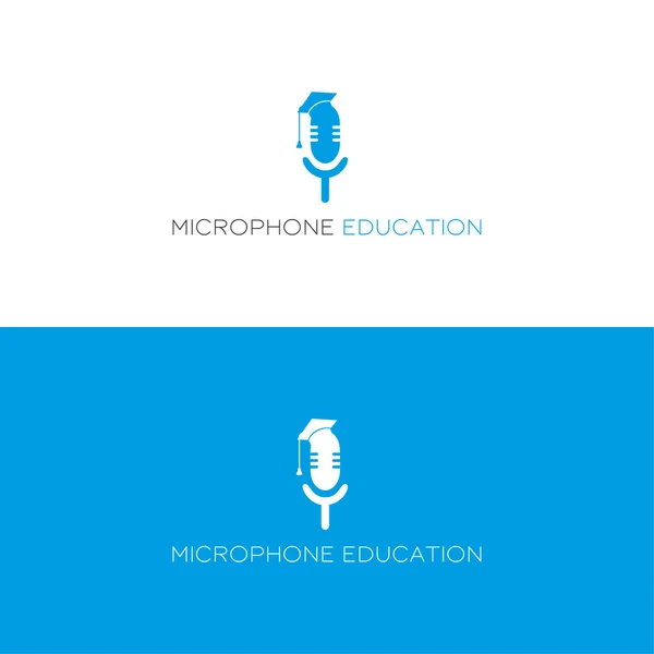 Έξυπνο Λογότυπο Μικροφώνου Διάνυσμα Λογότυπου Μικροφώνου — Διανυσματικό Αρχείο