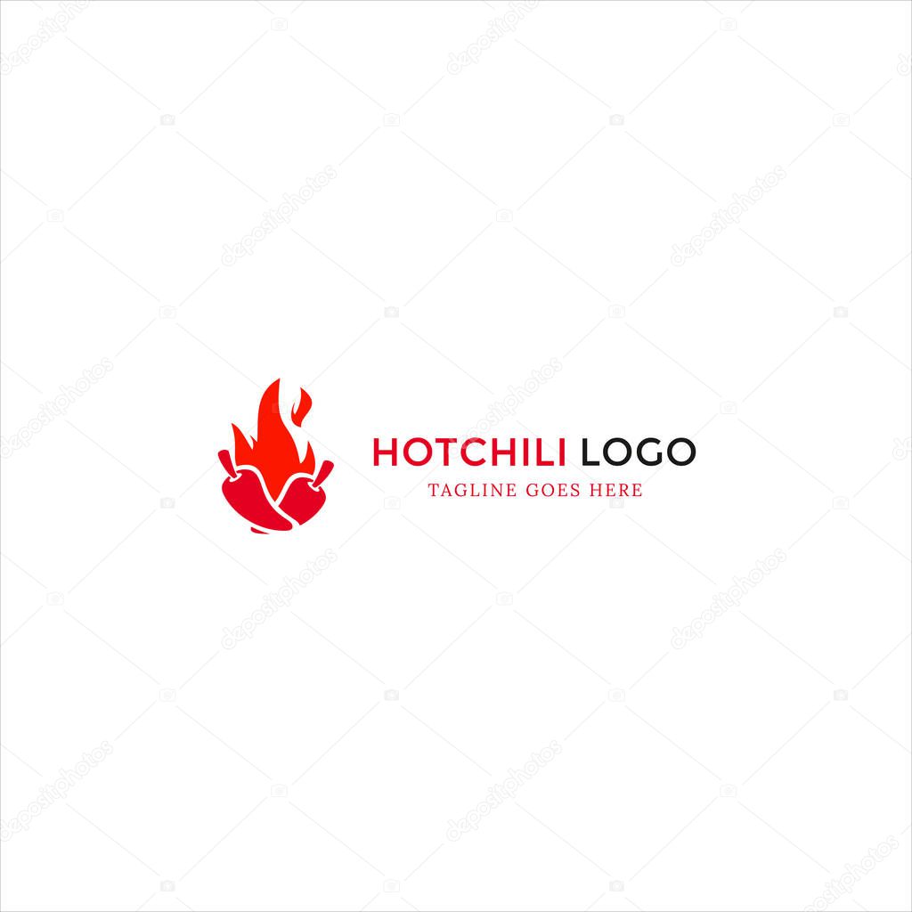 Hot Chili Logo. Minimalist Chili Vector. Chili Illustration