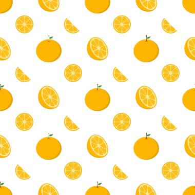 Taze Turuncu Şablon Arkaplanı. Portakalsız Dilimler - Doğa