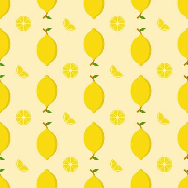 Фрукты Лимона Бесшовный Шаблон Фона Вашего Творения — стоковый вектор