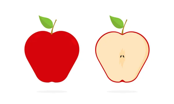 Realistic Apple Vector Illustration — Stock Vector