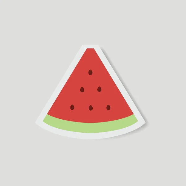 Watermelon Slice Vector Paper Art Illustration — 스톡 벡터