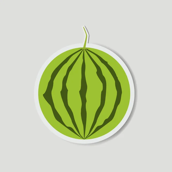 Vattenmelon Vector Illustration Papperskonst — Stock vektor