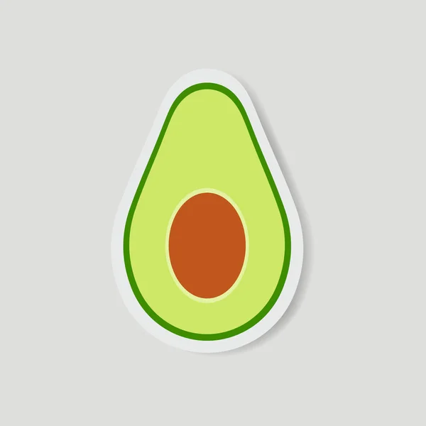 Avocado Vector Paper Art Illustration — 스톡 벡터