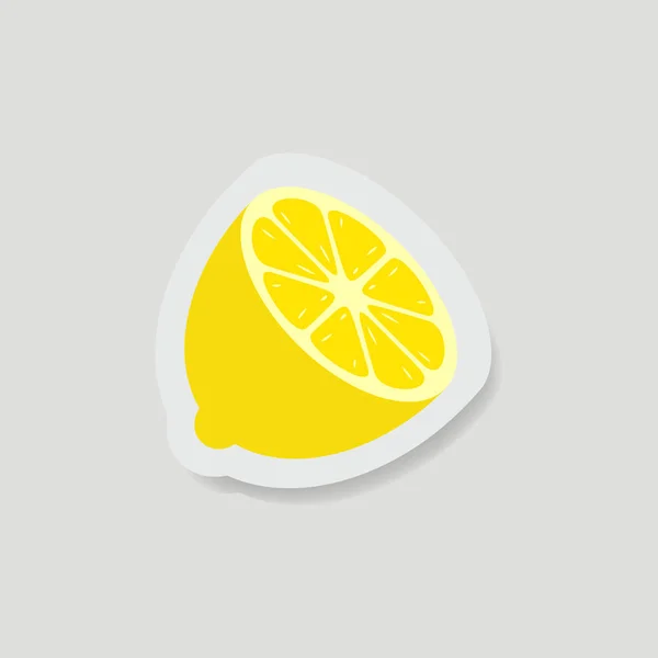 Lemon Slice Vector Paper Art Illustration — Stock Vector