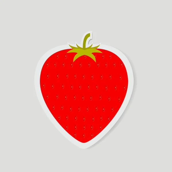 Strawberry Fruit Vector Paper Art Illustration — Stock vektor