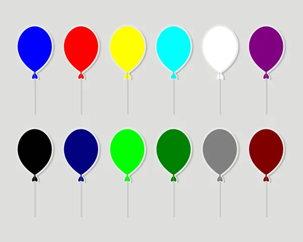 Collection Vectorielle Ballon Illustration Art Papier — Image vectorielle