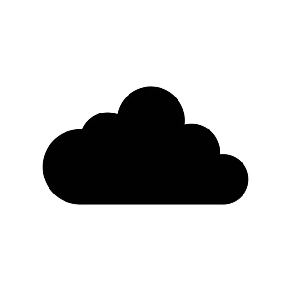 Black Cloud Icon Cloud Storage Icon — Stockvektor