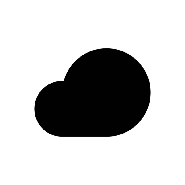 Czarny Wektor Chmury Mała Ikona Chmury Białym Tle — Wektor stockowy