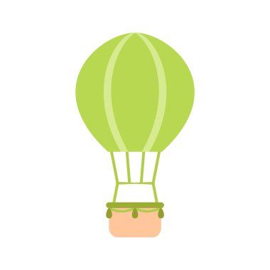 Yeşil Sıcak Hava Balon Vektörü, Balon Simgesi