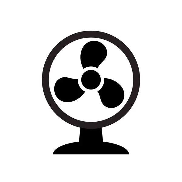 Black Desk Fan Icon Ventilatorvektor — Stockvektor