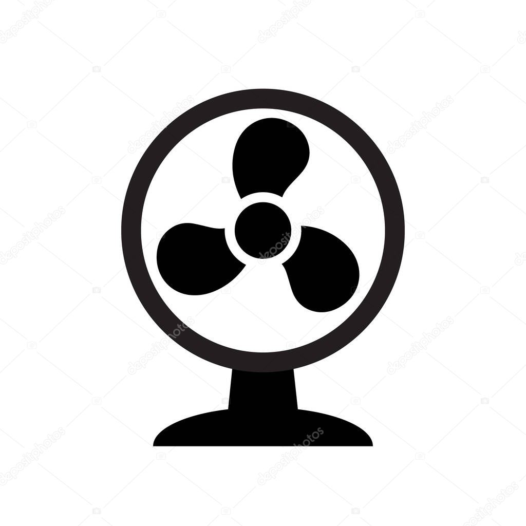 Black Desk Fan Icon, Fan Vector