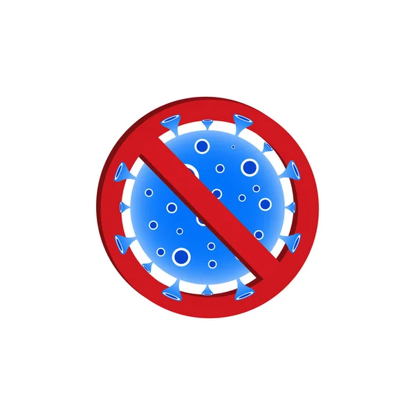Sign Stop Coronavirus Disease Vector 2019 Εικονογράφηση Ncov — Διανυσματικό Αρχείο
