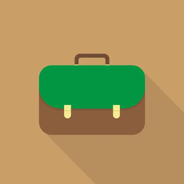 Flache Aktentasche Vektor Image Business Case Icon Illustration — Stockvektor