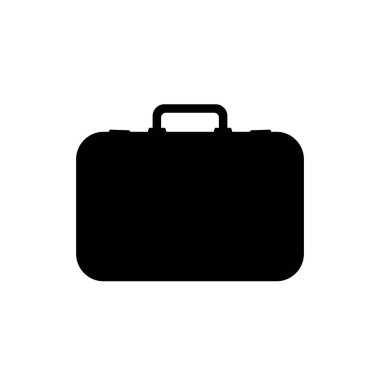 Çanta Vektör Simgesi, Siyah Seyahat Çantası Resmi