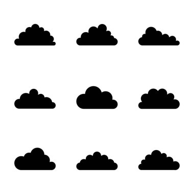 Bulut Simgesi Resim Vektörü, Kara Bulut Ayarları