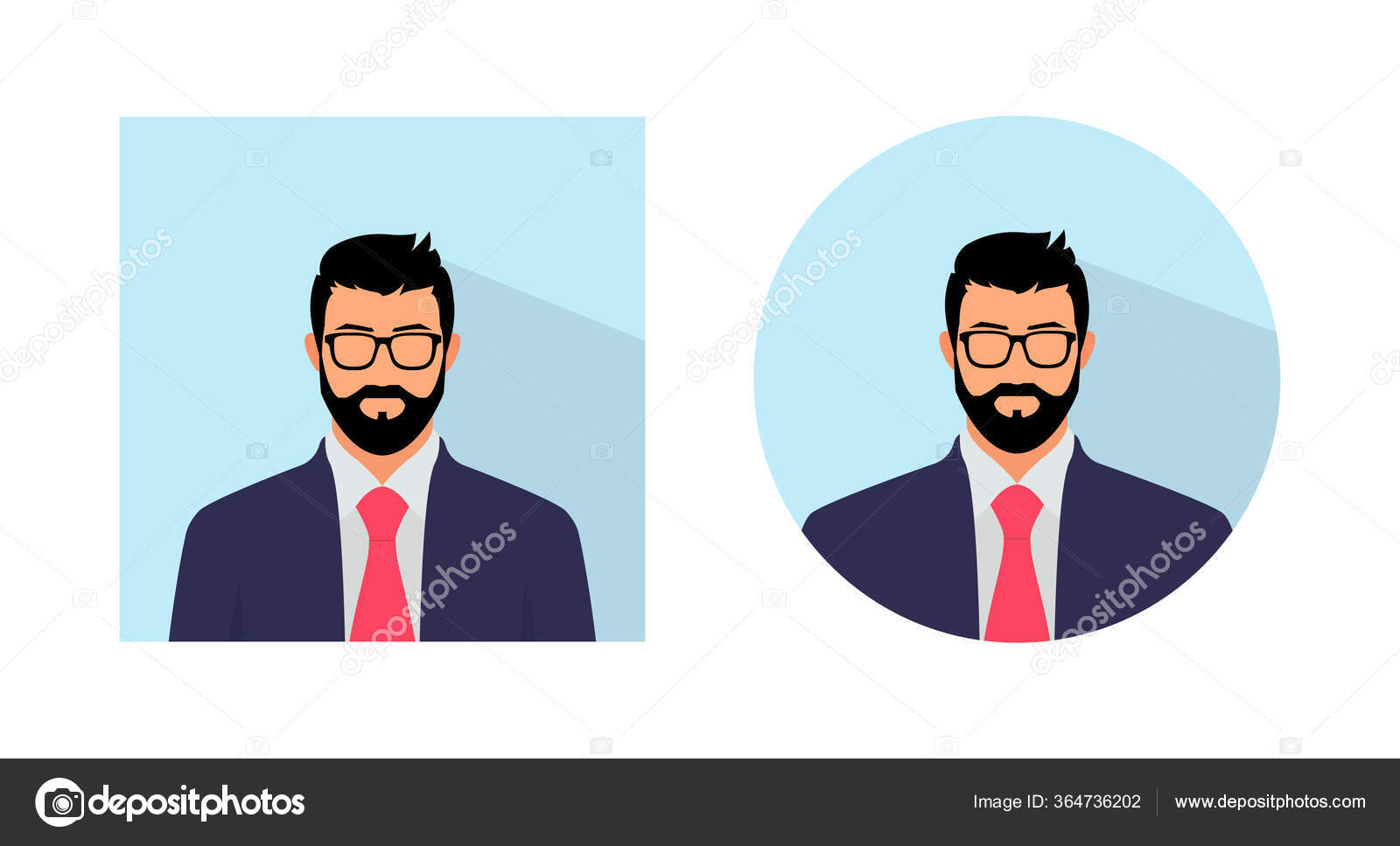 Businessman Avatar Icon Vector Glasses Male Profile Image Set Stock Vector  by ©moh.sulhanbadri@gmail.com 364736202